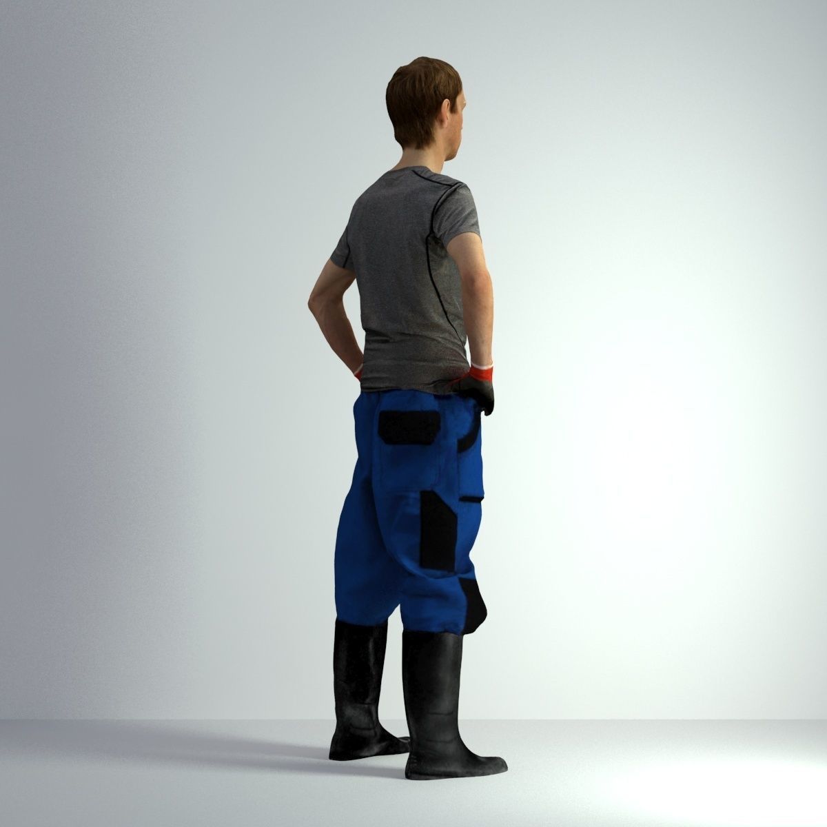 3D Scan Man Gardenner Worker 011  3D model_22