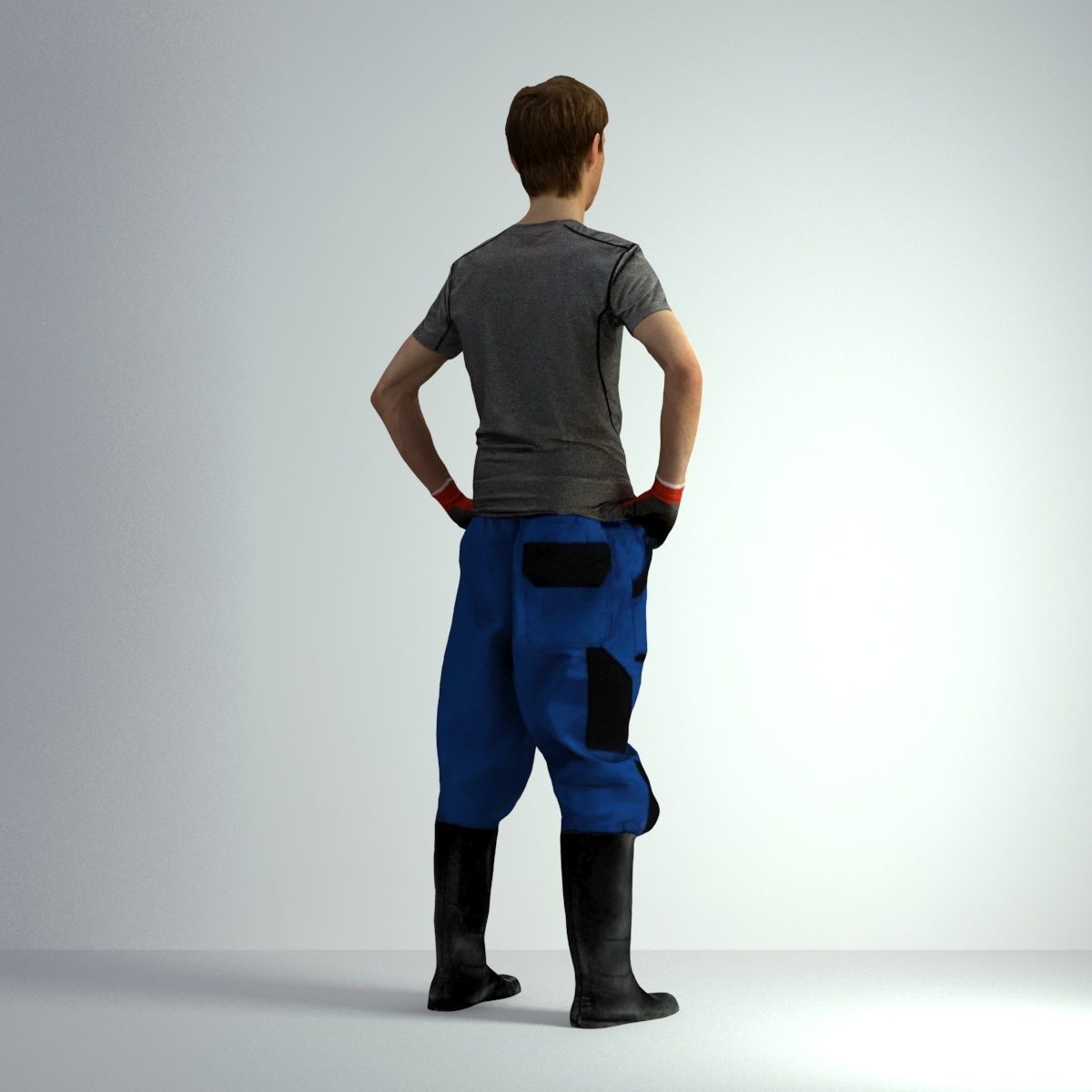 3D Scan Man Gardenner Worker 011  3D model_24