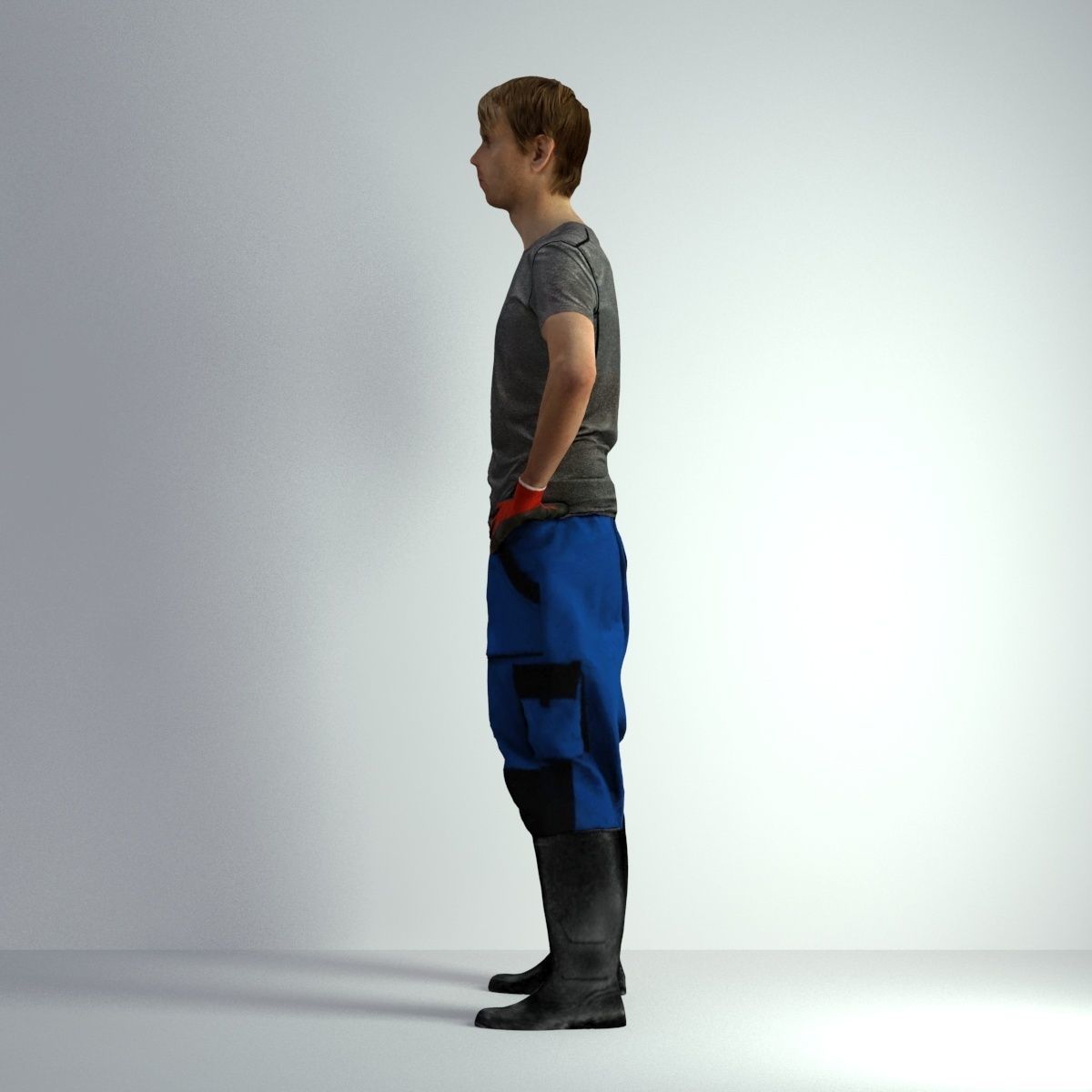 3D Scan Man Gardenner Worker 011  3D model_36