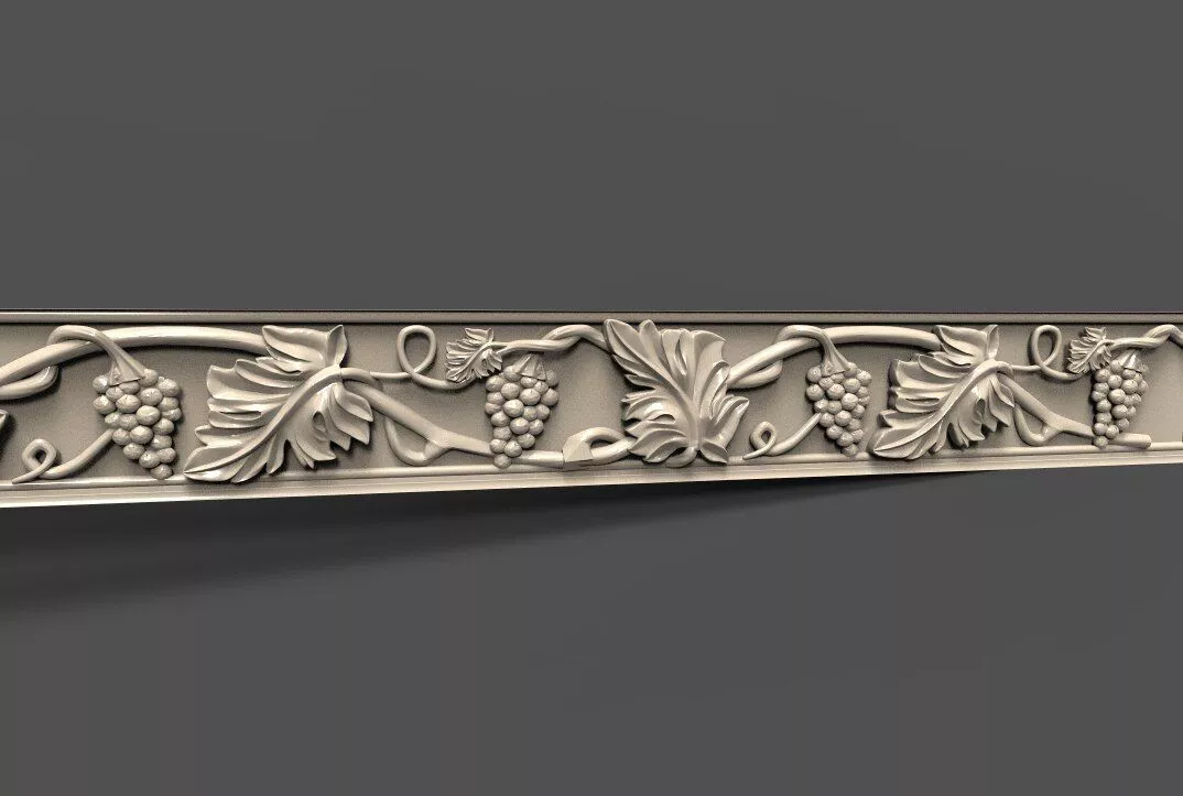 Grape Vine Border STL 3D model
