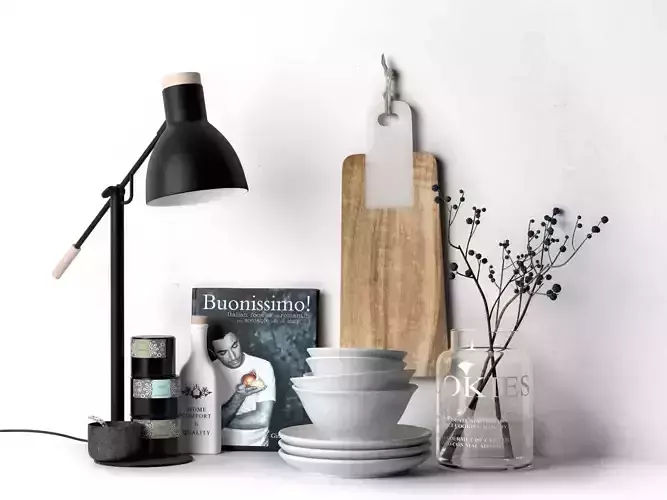 Kitchenware Table Lamp and Black Goji