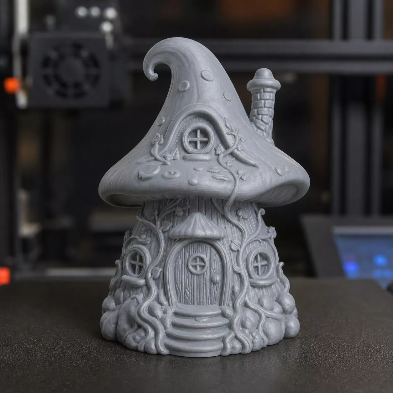 Whispercap Mushroom Cottage 3D Print Model 3D print model