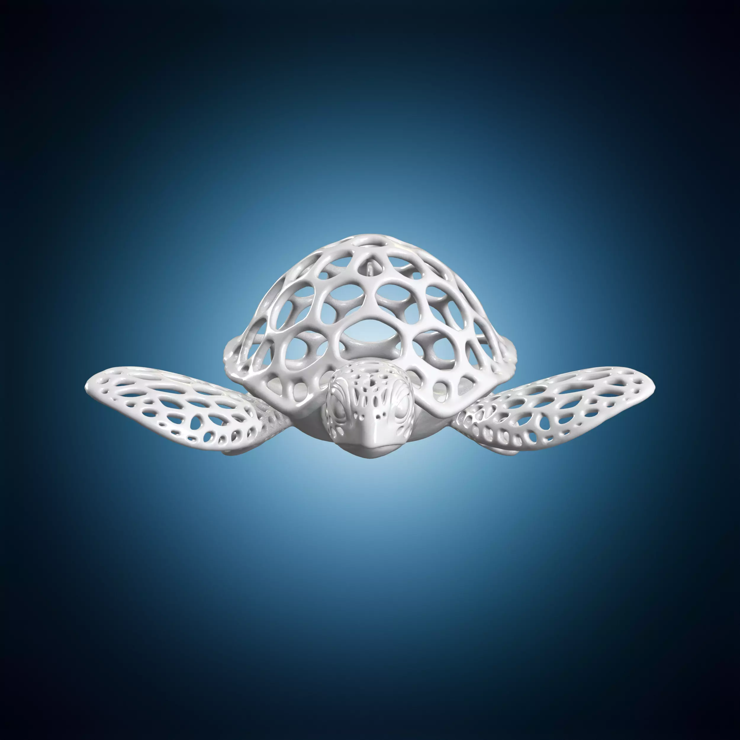 Sea Turtle Voronoi 3D Print Model 3D print model