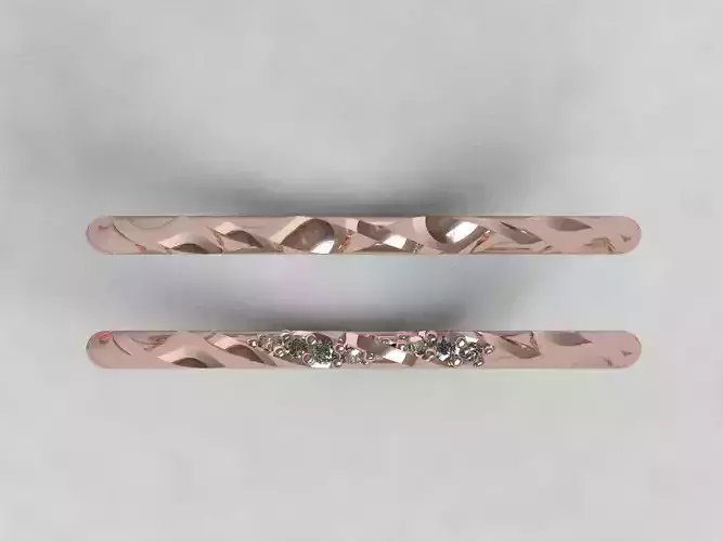 Ringmodel104- Wedding ring -Twist ring 3D print model