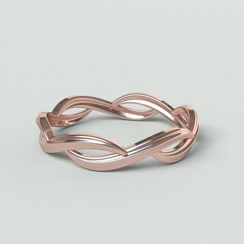 Ringmodel107 -Wedding  ring - leaf 3D print model