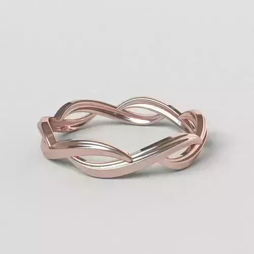 Ringmodel107 -Wedding  ring - leaf 3D print model