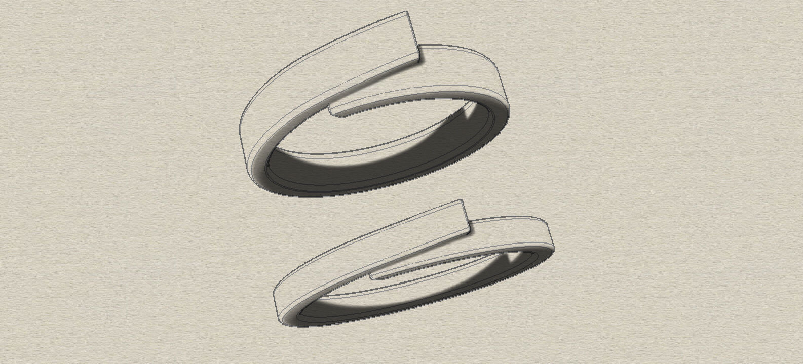 Ringmodel108 -Simple Bands -Wedding rings 3D print model_3