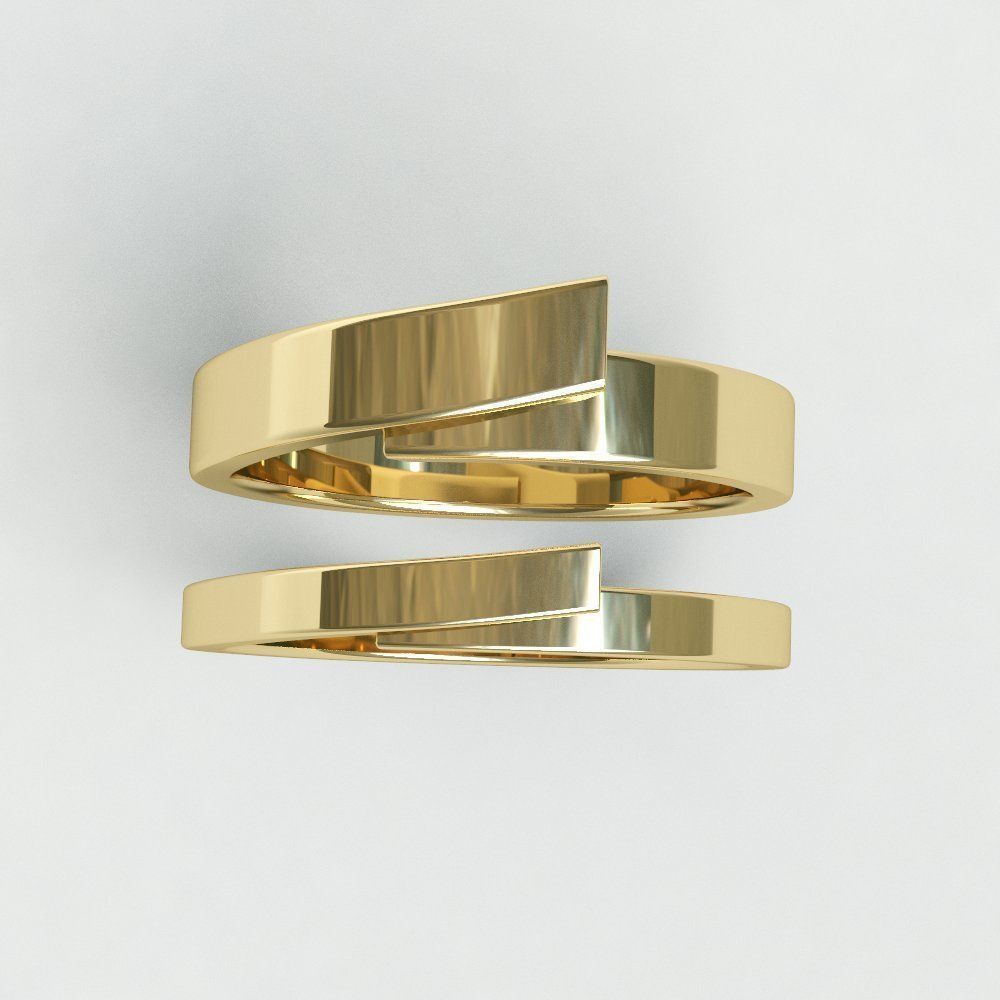 Ringmodel108 -Simple Bands -Wedding rings 3D print model_1