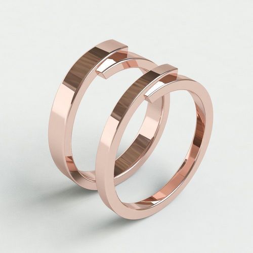 Ringmodel108 -Simple Bands -Wedding rings 3D print model