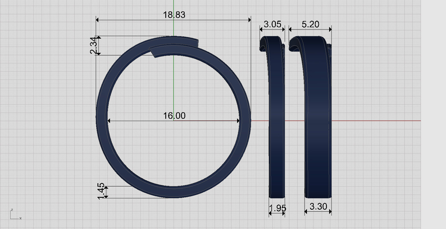 Ringmodel108 -Simple Bands -Wedding rings 3D print model_4