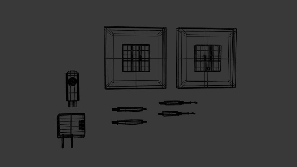 USB Charger Component 3D model_5