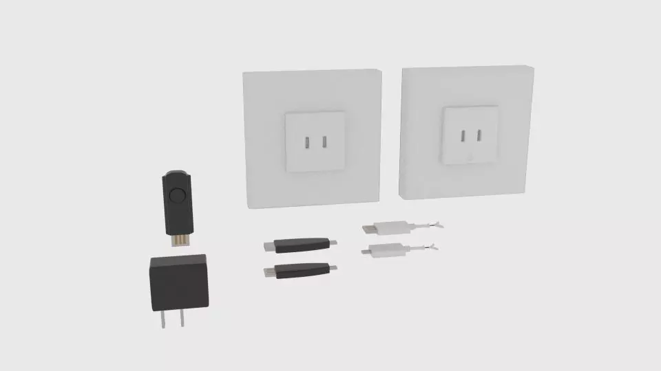 USB Charger Component 3D model_0