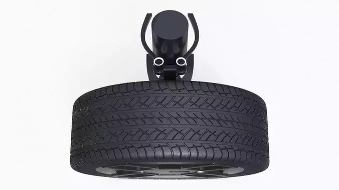 Car Wheel and Suspension Assembly 3D model 7