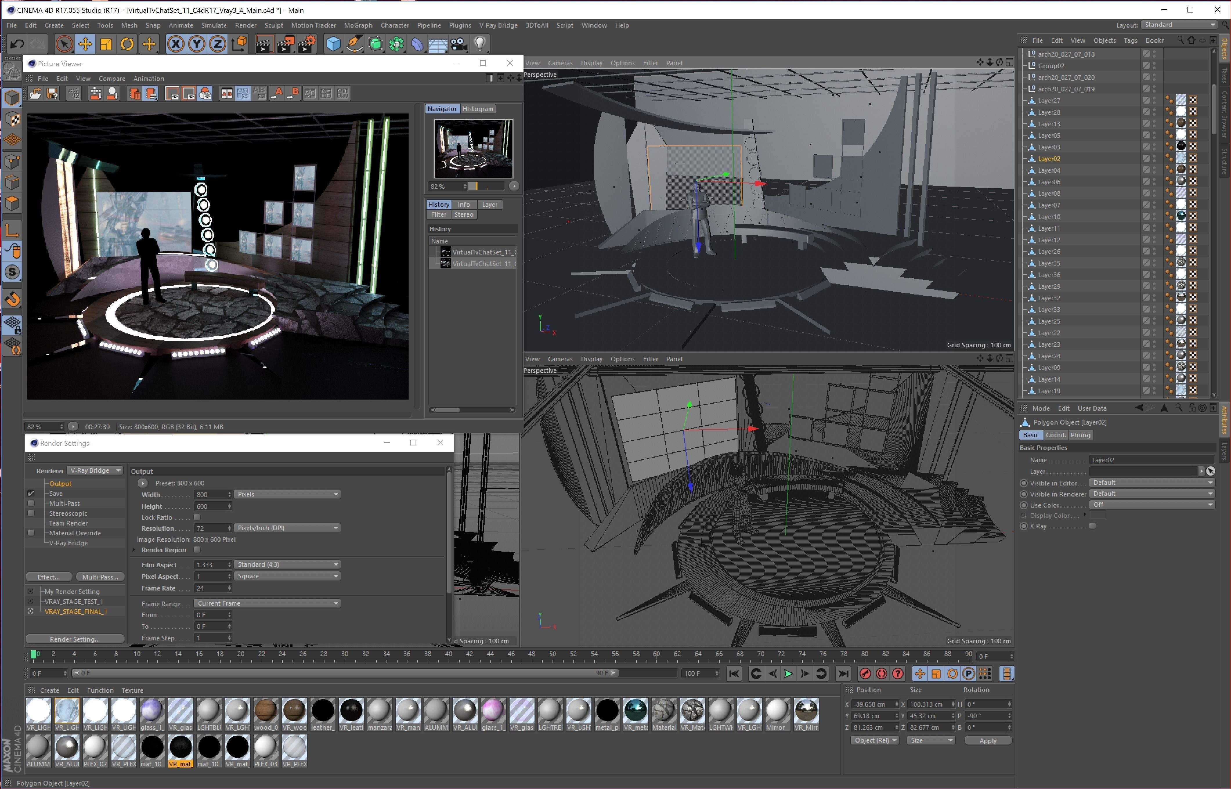 Virtual TV Studio Chat Set 11 3D model_3
