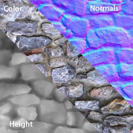 Stone wall 001 tiled Free low-poly 3D model_3