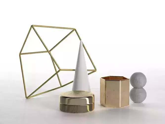 Geometric Decor Sculptures Set