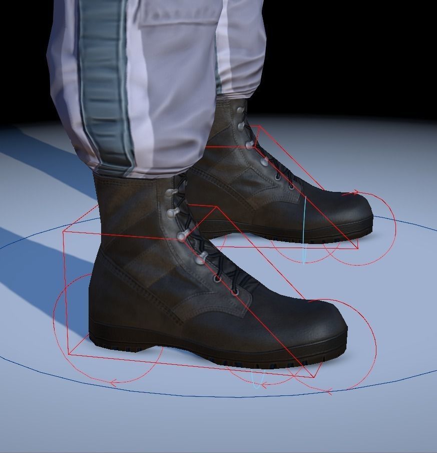 Airwolf Pilot Male Low-poly 3D model_10