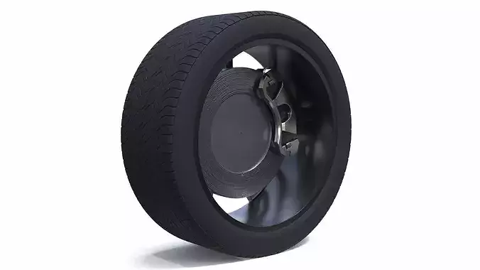 Alloy Wheel with Tires 3D model 5