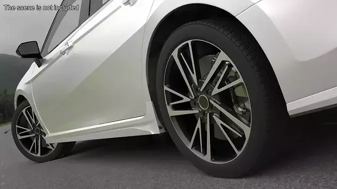 Alloy Wheel with Tires 3D model 2