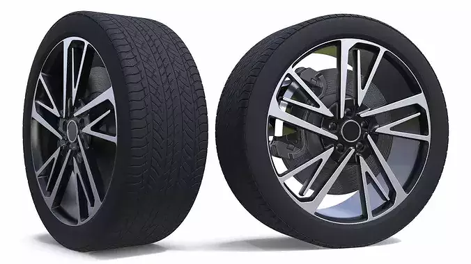 Alloy Wheel with Tires 3D model