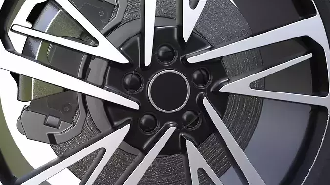 Alloy Wheel with Tires 3D model 7
