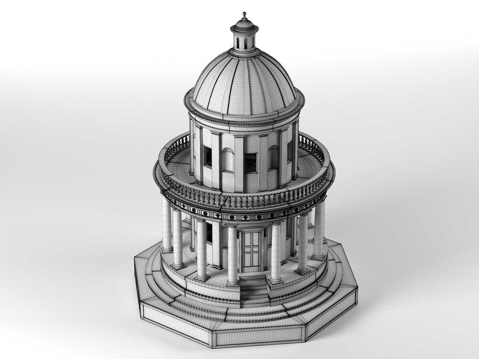 The Tempietto Architectural Model 3D model_1