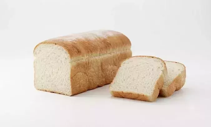 Sliced Fresh Toast Bread Loaf Asset 3D model