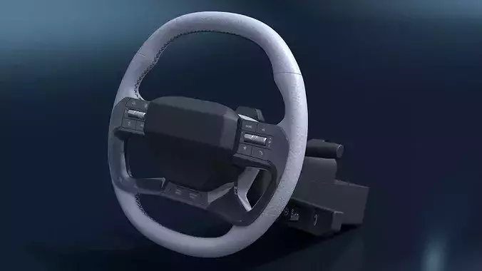 Steering Wheel with Controls 3D model 5