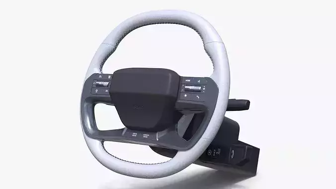 Steering Wheel with Controls 3D model