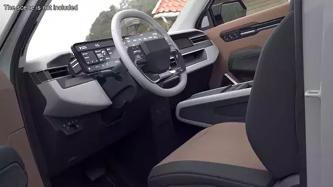 Steering Wheel with Controls 3D model 2