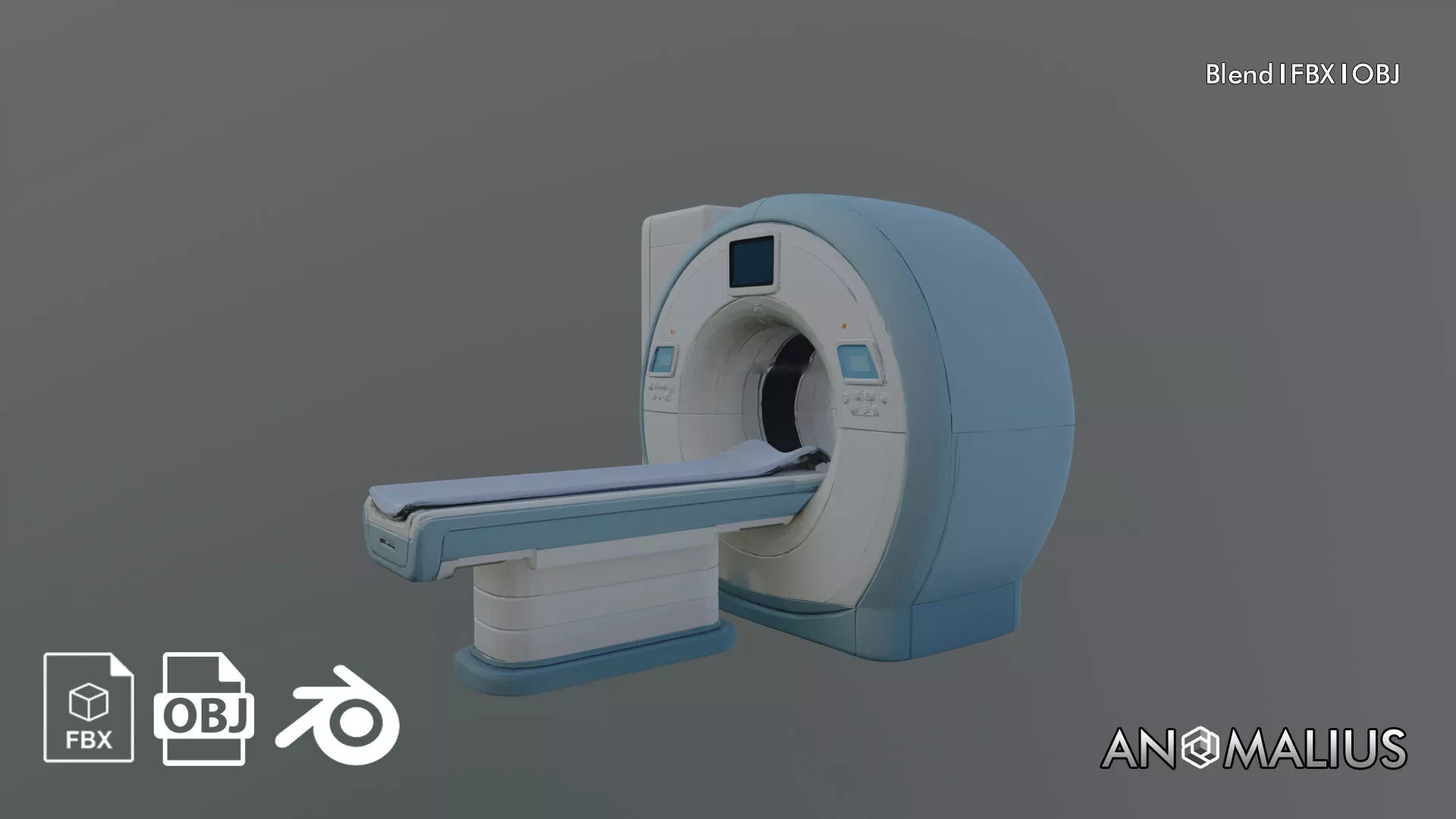 MRI scanner machine 3D model
