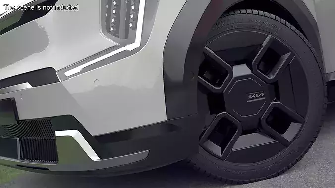 KIA Automobile Wheel and Suspension Assembly 3D model 3
