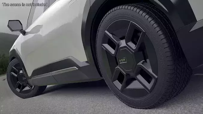 KIA Automobile Wheel and Suspension Assembly 3D model 2