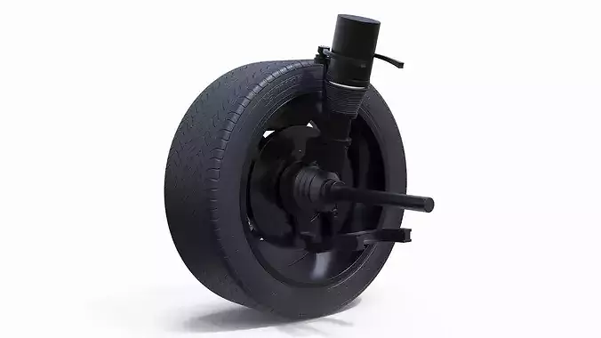 KIA Automobile Wheel and Suspension Assembly 3D model 6
