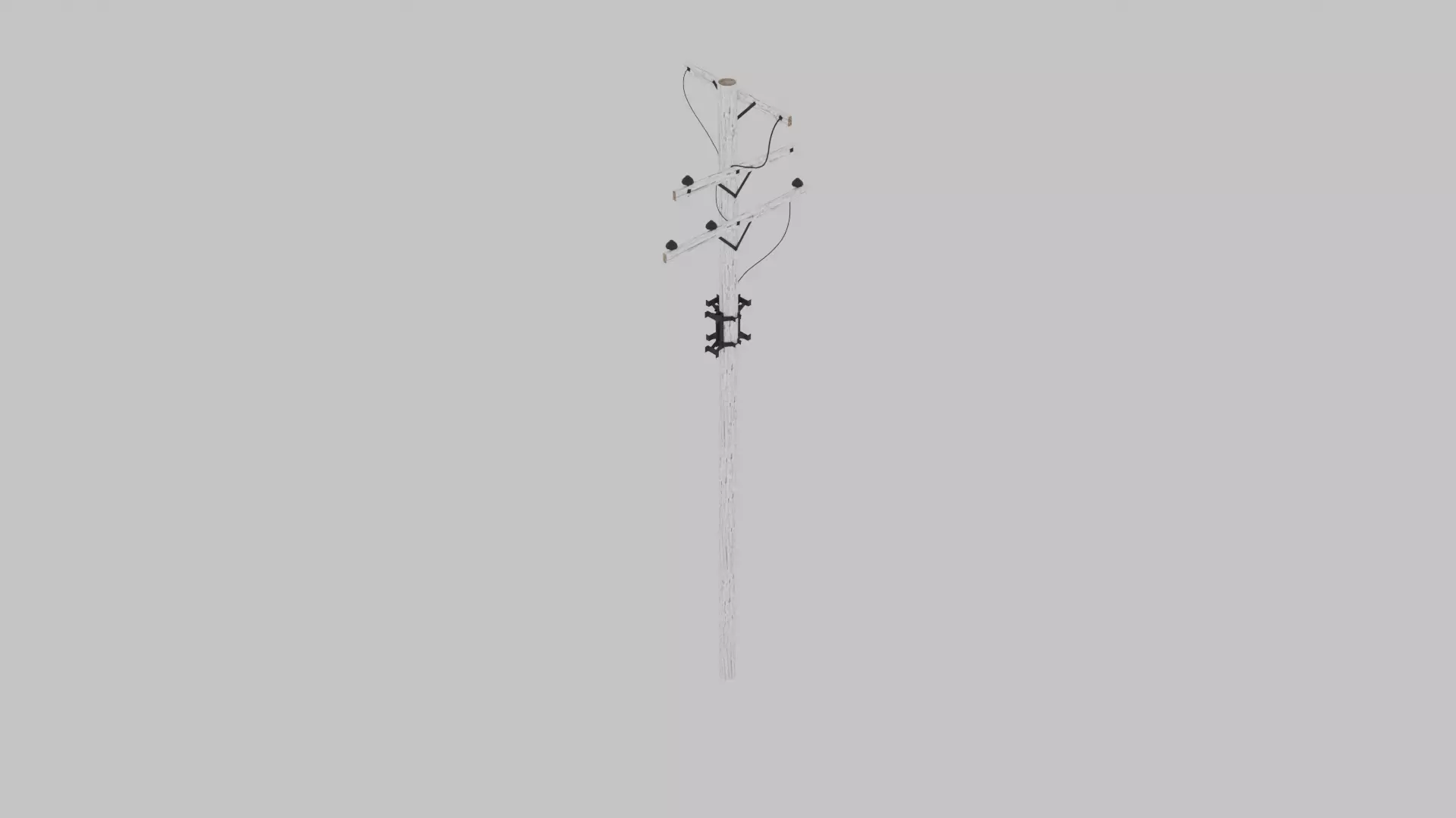 Electric Power Pole Low-poly 3D model