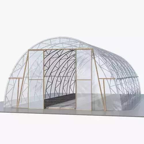 Greenhouse Long Tent 3D model 2