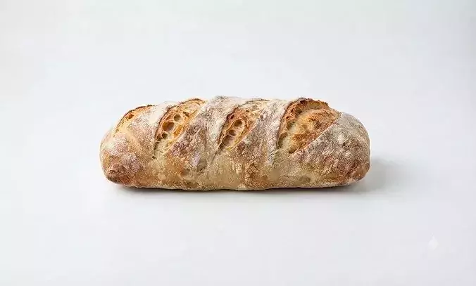 Realistic Italian Ciabatta Bread Asset 3D model