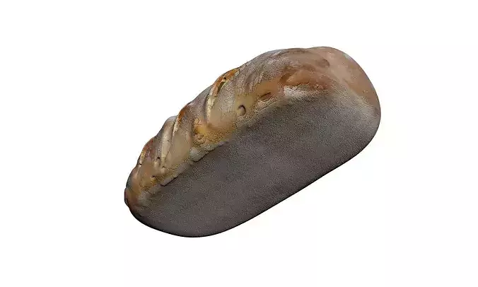 Realistic Italian Ciabatta Bread Asset 3D model 5