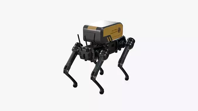 Food Delivery Robot Dog Low-poly 3D model 5