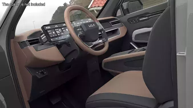 KIA Steering Wheel with Controls 3D model 2