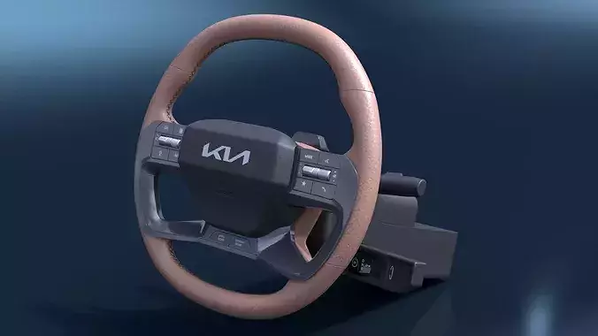 KIA Steering Wheel with Controls 3D model 5