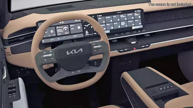 KIA Steering Wheel with Controls 3D model 3
