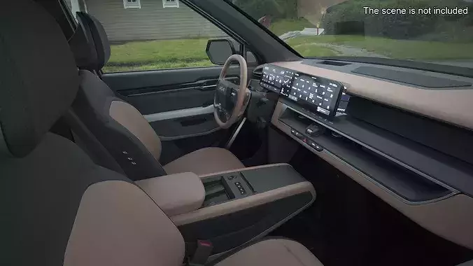 KIA Steering Wheel with Controls 3D model 4