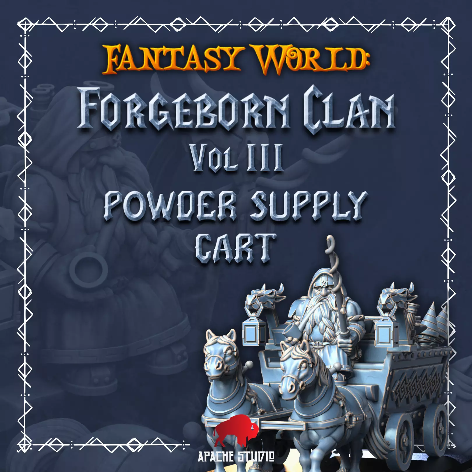 Forgeborn Clan - Powder Supply Cart 3D print model