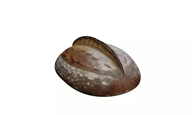 Sourdough Bread Artisanal Bakery Loaf Organic Food Asset 3D model 5