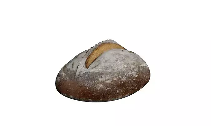 Sourdough Bread Artisanal Bakery Loaf Organic Food Asset 3D model 2