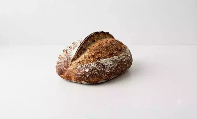 Sourdough Bread Artisanal Bakery Loaf Organic Food Asset 3D model