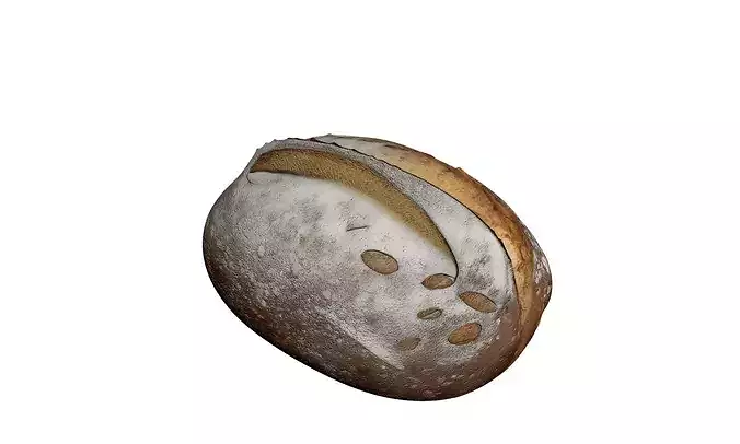 Sourdough Bread Artisanal Bakery Loaf Organic Food Asset 3D model 3