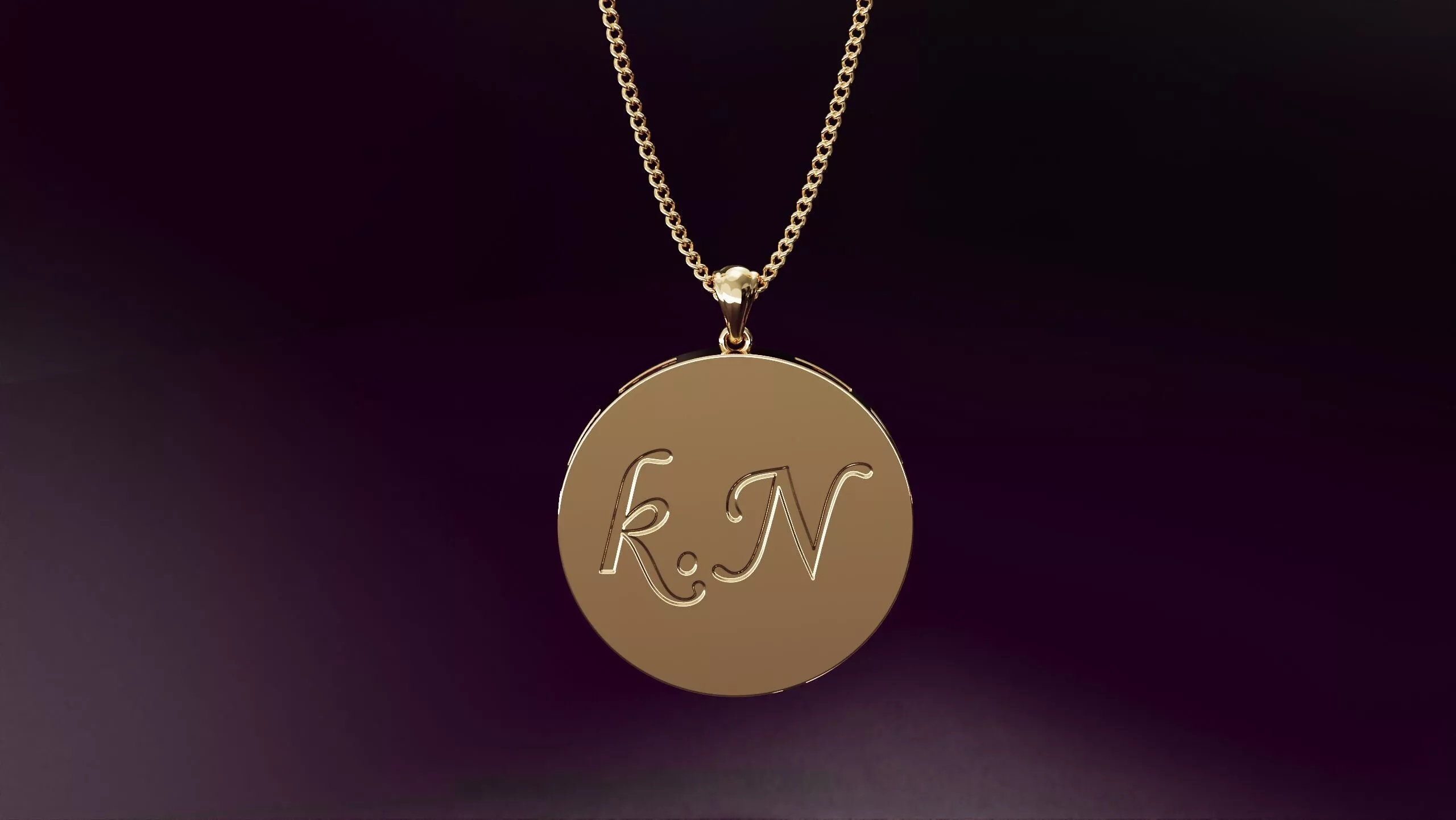 Round pendant 30mm 3D print model