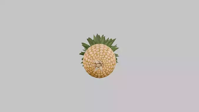 Pineapple Low-poly 3D model 5